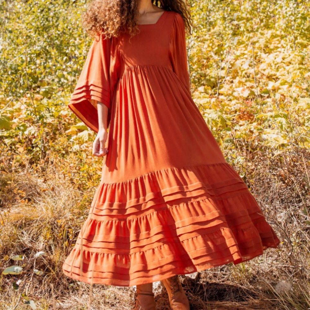 Christy Dawn Ria Dress Rust Medium